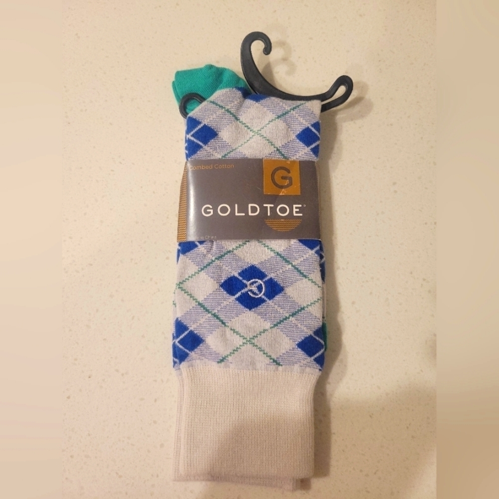 Vintage Gold Toe Premier Argyle Men's Dress Socks, 1 pair